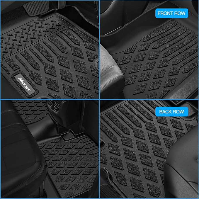 Nilight TPE Floor Mats for Ford F250 F350 F450 SuperCrew Crew Cab 2012 2013 2014 2015 2016 All Weather Custom Fit Heavy Duty Floor Liners