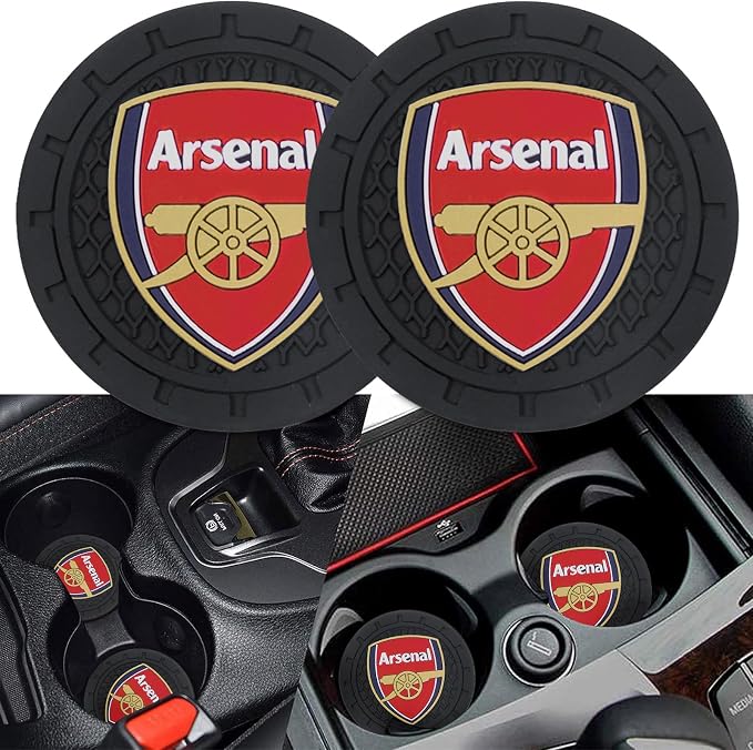 Cup Holder Insert Coaster for Arsenal UEFA UCL Fans,Anti Slip Car Cup Coaster Interior Accessories