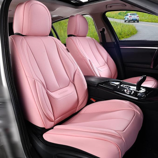 Coverado Car Seat Covers, Seat Covers for Cars, Waterproof Leather Auto Seat Protectors, Leather Car Seat Cushion, Car Interiors Accessories Universal Fit for Most Cars