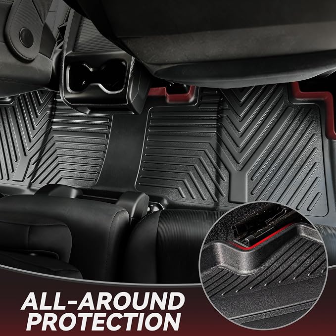 YITAMOTOR Floor Mats & Cargo Liner Fit for Honda CR-V 2026-2023, All Weather TPE Custom Fit for CRV (Gasoline & Hybrid & e:FCEV) Floor Liners with Cargo Mat (Upper Position) Full Set, Black