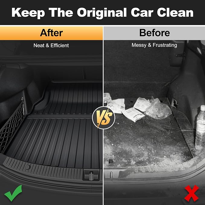 Cargo Mat for Mercedes-Benz C-Class C300 C43 AMG 2015-2021 Sedan Only | All Weather TPE Protection Car Cargo Liner Trunk Liner for Mercedes Benz C Class