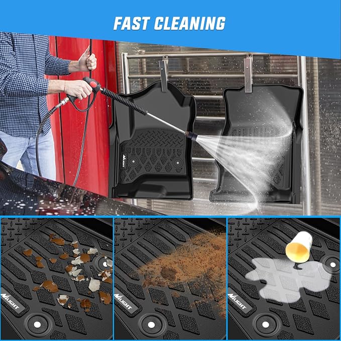 Nilight TPE Floor Mats for Chevy Tahoe GMC Yukon 2015 2016 2017 2018 2019 2020 (Not for XL) All Weather Custom Fit Heavy Duty Floor Liners