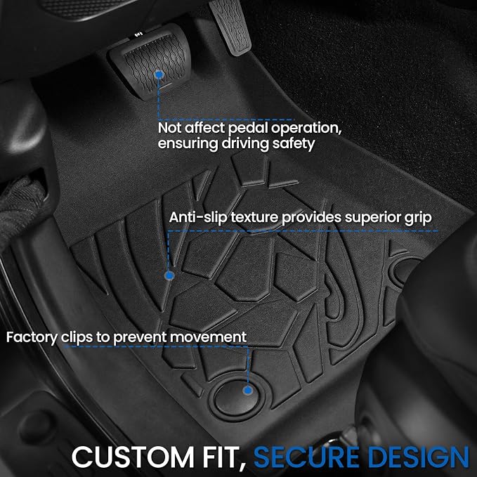 Floor Mats Set for Jeep Wrangler JL 4XE 2021-2025 4-Door (Not fit JK/GAS/2-Door), All Weather TPE Backrest Mat Trunk Mat Cargo Liner Door Sill Guards Accessories