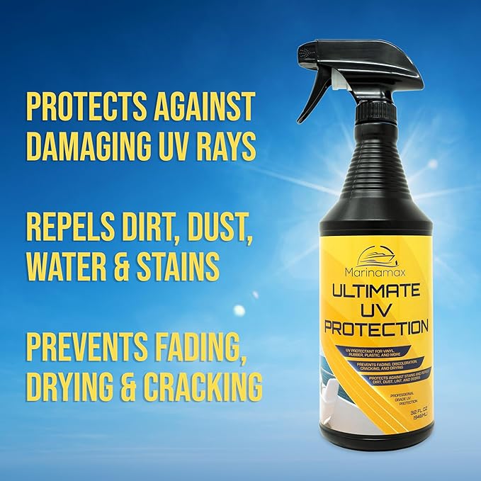 Ultimate UV Protection Spray 32 oz, Outdoor Sun Protectant | Non-abrasive ping pong paddle cleaner kit. Includes rubber/wood cleaner and 3 reusable microfiber cloths for optimal spin.