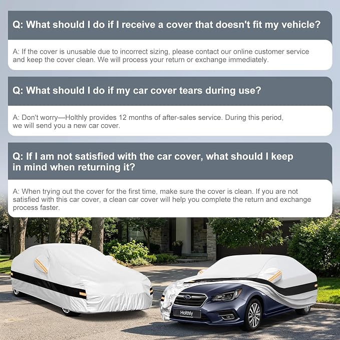 10 Layers Sedan Car Cover Custom Fit for Subaru Legacy (2001-2026), Waterproof All Weather for Automobiles, Outdoor Full Cover Sun Dust Rain Protection with Cotton. Silver