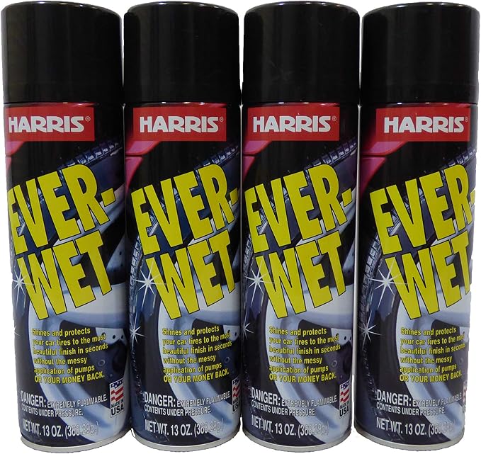 Ever Wet Spray Tire Shine, Silicone Based tire Shine, Non Splatter tire Shine, Aerosol Based, Long Lasting Formula (12 Units/ 1 Box)