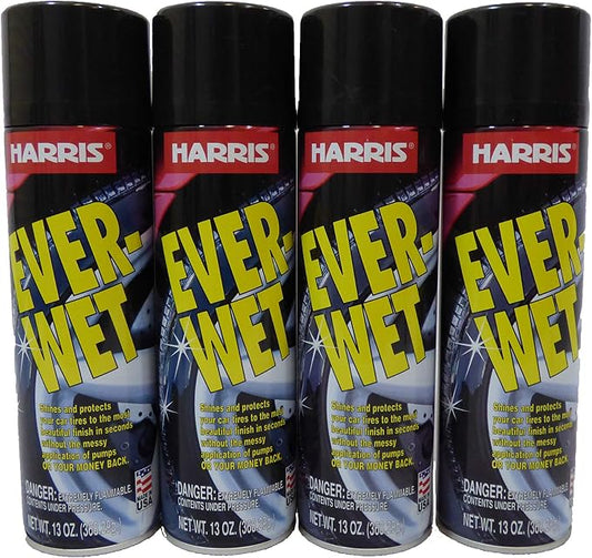 Ever Wet Spray Tire Shine, Silicone Based tire Shine, Non Splatter tire Shine, Aerosol Based, Long Lasting Formula (12 Units/ 1 Box)