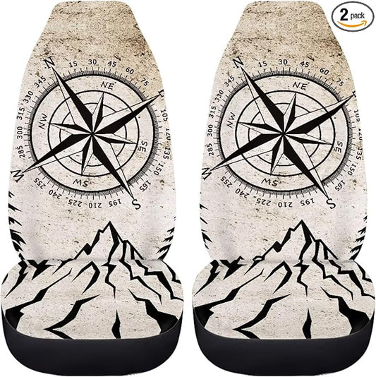 Speedometer Car Front Seat Cover Set Soft Driver Seat Cover Comfort Bucket Seat Covers Full Protection Saddle Blanket Cushion Cover Universal Fit for SUV Truck Sedan,2 Pack