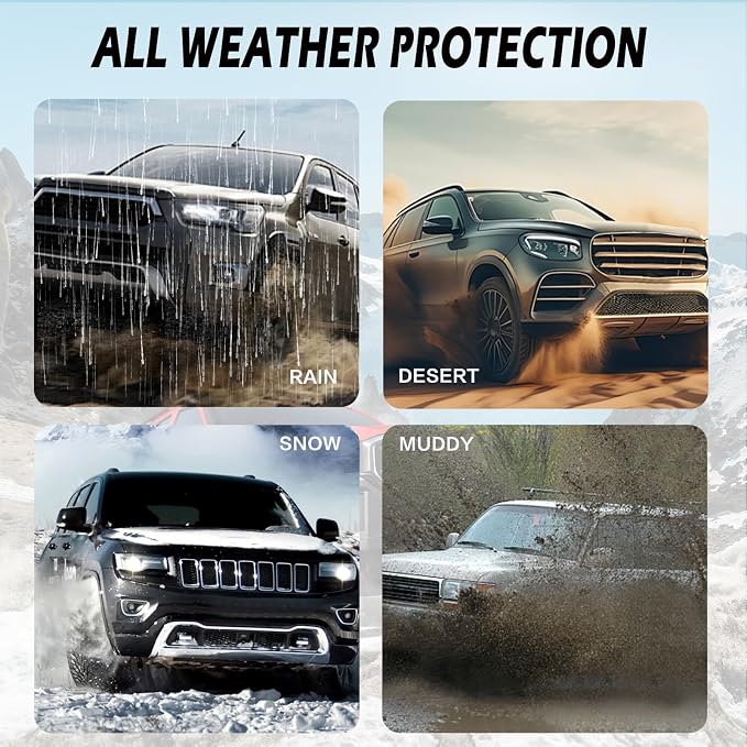 All Weather Rubber Car Floor Mats Compatible with 15-19 Ford Explorer Bench Seating No Fit Bucket Seating TPE Rubber Full Set Includes 1st 2nd Row Front Floor Mat (for 15-19 Ford Explorer Bench)