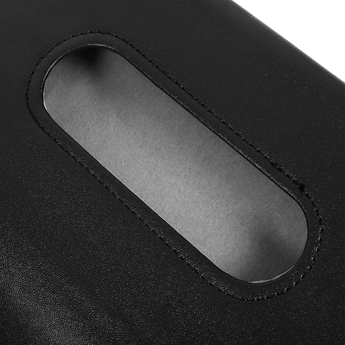 Healifty Car Tissue Holder for Vehicle Interior Sun Visor Tissue Dispenser with Artificial Leather Material Space-Saving Design Convenient Access for Driving