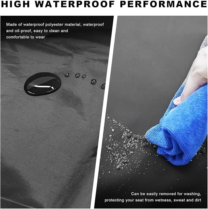 2PCS Car Seat Cover Protector, Waterproof Sweatproof Auto Protective Front Seat Cover, Universal Washable Vehicle Bucket Seats Protector for Gym Workout Running Swimming Hiking