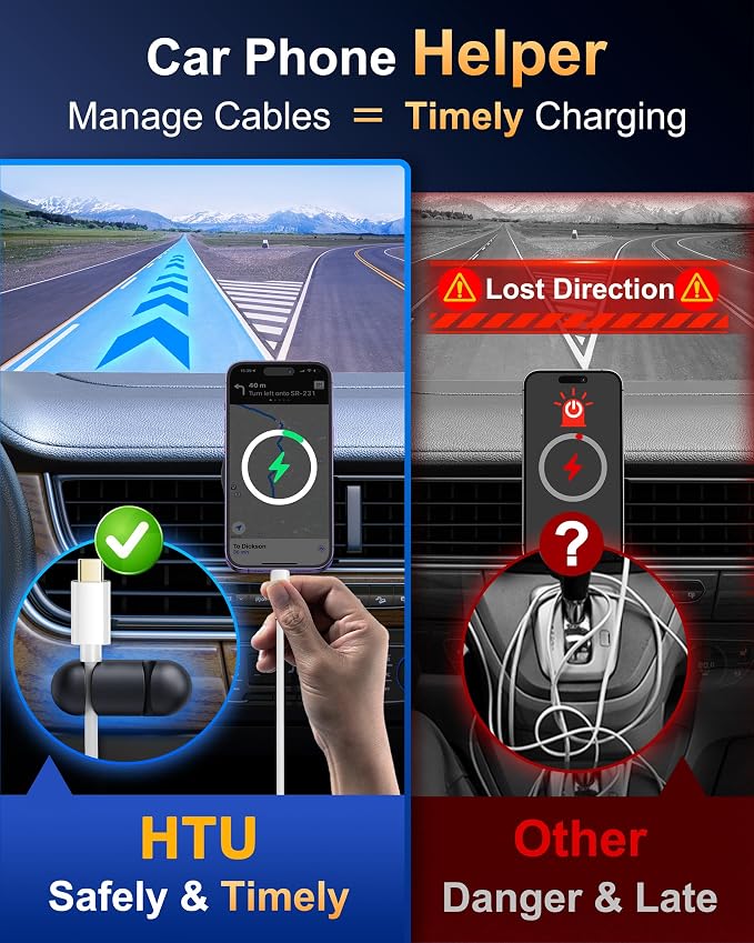 HTU 2026 Ultimate Best【True Military-Grade & Safety Cert】 Car Phone Holder | 【Upgraded 360 Rotation & 100LBS Strongest Suction】5-in-1 Truck Windshield Dashboard Vent Mount Stand for iPhone Android,Black