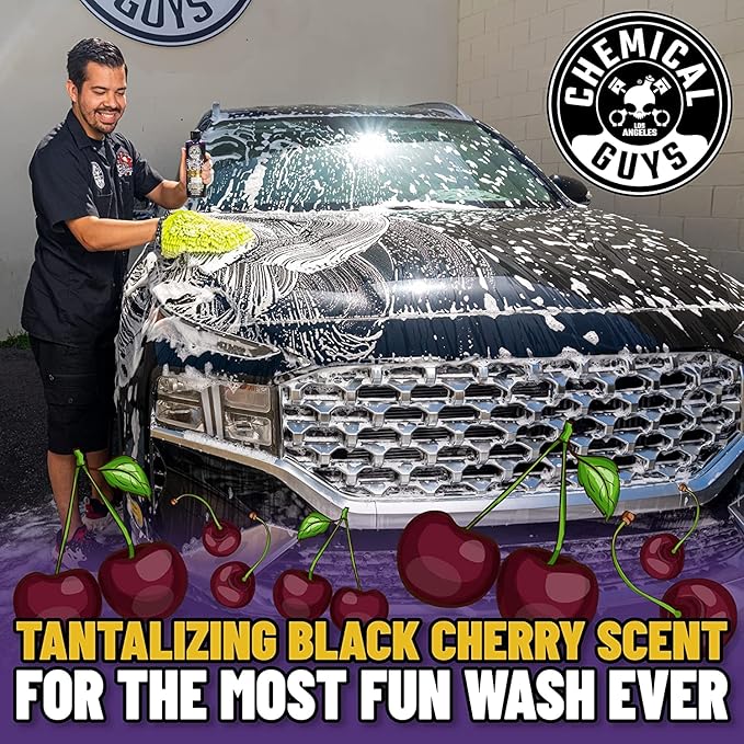 Chemical Guys, Black Light Hybrid Radiant Finish Car Wash Soap, 2 x 16 oz | Gloss-enhancing pH-balanced soap cleans and deepens shine on dark paint, gentle in cannons, guns or buckets
