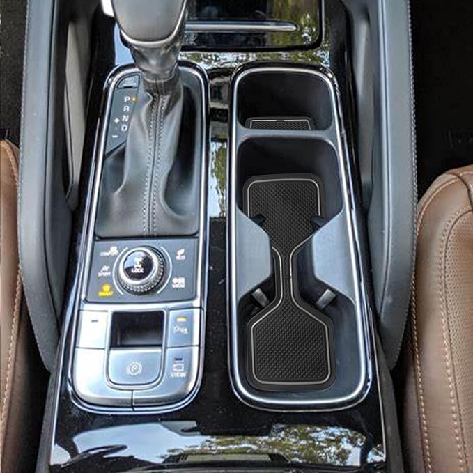 Cup Holder Insert for Telluride Accessories 2025 2024 2023 2022 2021 2020 Center Console Liners Door Pocket Slot Mats Non-Slip Anti Dust Pads Premium Interior 26Pcs Set (Gray Trim)