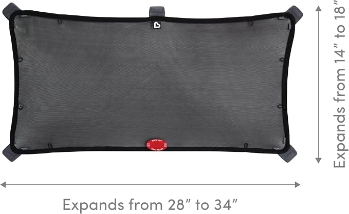 Munchkin® Brica® Magnetic Stretch to Fit™ Car Window Shade for Baby, Side Window Sun Shade, Black, 2 Pack