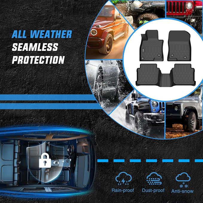 Nilight TPE Floor Mats for Mazda 6 2014 2015 2017 2018 2019 2020 2021, All Weather Custom Fit Heavy Duty Floor Liners