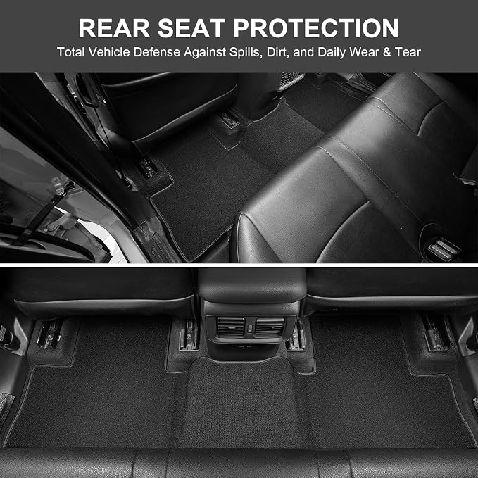 IKABEVEM Superior Carpet Floor Mats for 2008-2014 SuperCrew/Crew Cab, All-Weather Waterproof Anti-Slip