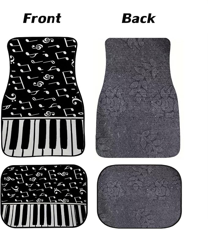 Car Floor Mats Non-Slip Automotive Floor Mats All-Weather Front Rear Car Floor Foot Mat Sets of 4 Pieces Foot Mats Rugs Carpet for Car Trucks SUV Sedans (NO.18)