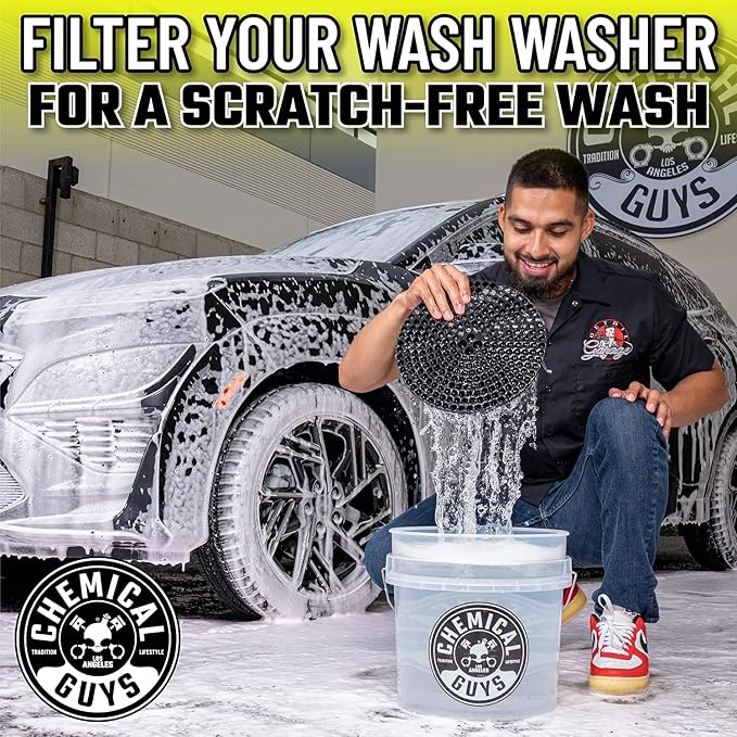 Chemical Guys CWS21516BK Car Wash Detailing Bucket, Mitt & Accessories Bundle (6 Items) Featuring Sticky Snowball Ultra Snow Foam Car Wash Soap, 16 oz - Works on Cars, Trucks, SUVs, RVs & More