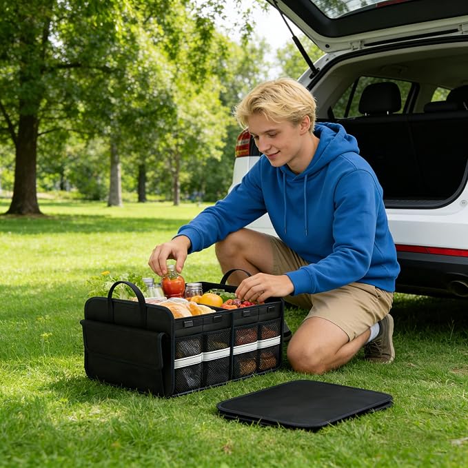CloudDream Car Trunk Organizer, 70L Extra Large Capacity SUV Cargo Storage,Collapsible Waterproof Design for SUV, Truck, Minivan, Sedan, Auto Accessories