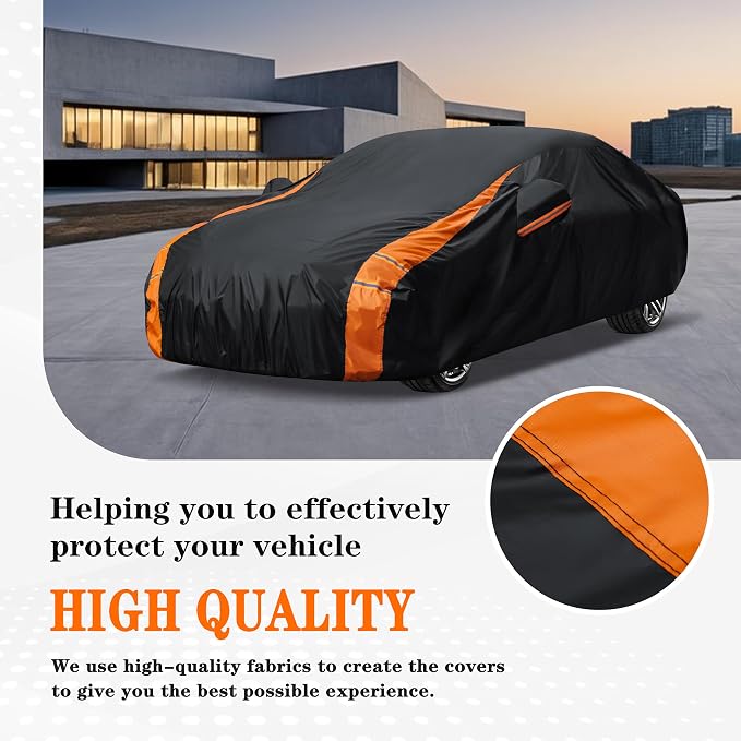 Heavy Duty Waterproof Snow Car Cover for Trucks All Weather, UV Resistant, Snowproof Fit Trucks Length 210-230 inches Fit for Tacoma,Ford F150,Silverado,Ram 1500,Tundra,Titan,Sierra 1500 etc.