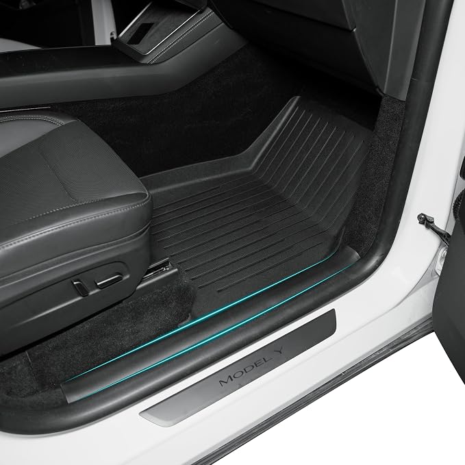 SUPER LINER Tesla New Model Y Juniper Floor Mats 2025 2026, TPE 11PCS | Cargo Liner, Seat Back Protector, Front Door Sill Protertor, All Weather Custom Fit Model Y Juniper Interior Accessories