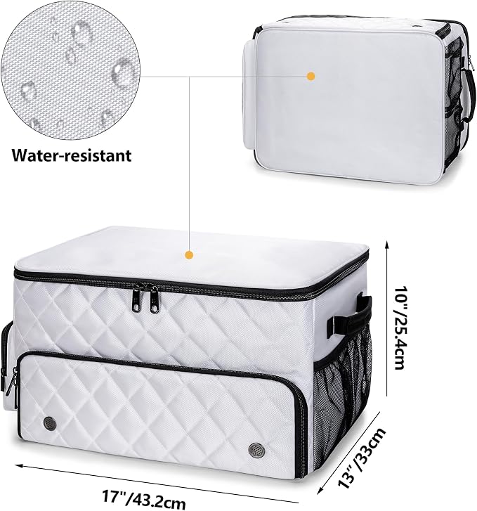 PGmoon 2 Layer Golf Trunk Organizer, Golf Car Storage Organizer,White | Individual Ventilated Compartment for 2 Pairs Shoes, Golf Car Locker for Balls, Clothes, Tees, Gloves, Accessories (Black)