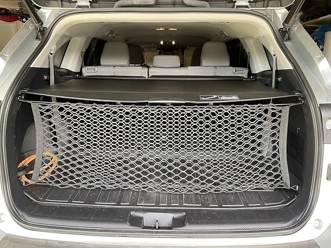 Trunk Organizer Cargo Net for Toyota Grand Highlander 2024–2026 – Envelope Style Cargo Net for SUV–Premium Mesh Car Trunk Organizer Vehicle Carrier Storage–Compatible with Grand Highlander