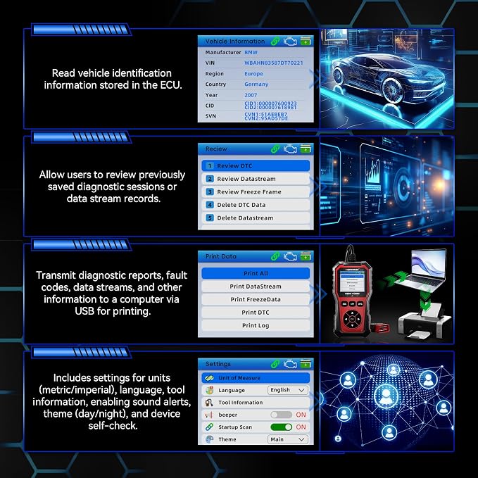KONNWEI OBD2 Scanner Diagnostic Tool KW330, Check Engine Code Reader with Battery Voltage Test, Live Datastream, Freeze Frame, Car Scanner Diagnostic Tool for All OBDII Car Since 1996