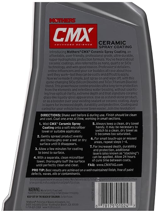 Mothers 01024 CMX Ceramic Spray Coating, 24 fl. oz. (Pack of 2)