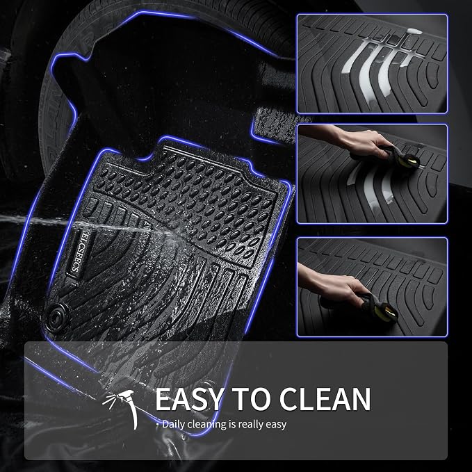 KELCSEECS® Floor Mats & Cargo Liner Custom for Mazda 3 2026 2025 2024 2023 2022 2021 2020 2019(Only Fits Sedan Models) All Weather Protection Floor Liners Front & Rear Row Full Set Accessories Black