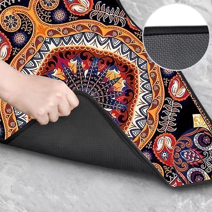 Car Floor Mats Non-Slip Automotive Floor Mats All-Weather Front Rear Car Floor Foot Mat Sets of 4 Pieces Foot Mats Rugs Carpet for Car Trucks SUV Sedans (Colorful)