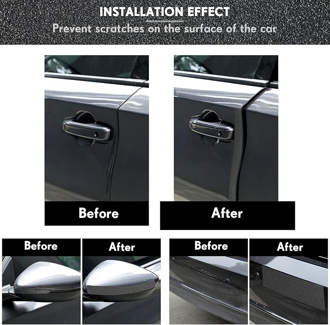 Frienda Car Door Edge Guards Door Sill Protector Automotive Entry Guard Anti Collision Scuff Sill Trim Protection Strips for Most Cars Vehicles Accessories(2.8 Inch Wide, 16.4 Feet,Clear)