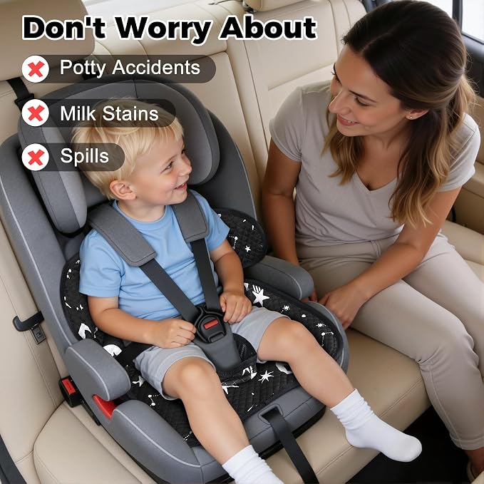 Piddle Pad Car Seat Liner, Waterproof Soft Car Seat Protector for Potty Training, (Starry Sky)