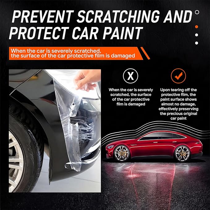 TPU PPF Hydrophobic Clear Paint Protection Film Self Healing Car Clear Glossy Wrap Film (1ft x 5ft, Gloss White)