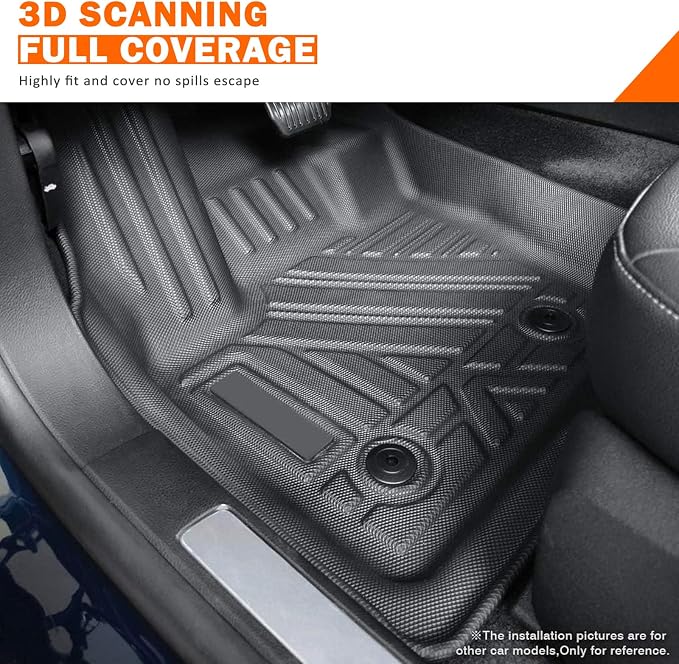 KUST Floor Mats for BMW X5 2019-2025 2026 (G05), All Weather Floor Liners Custom Fit X5 Accessories TPE Rubber Front Rear 2 Row Heavy Duty Non-Slip Black High Side