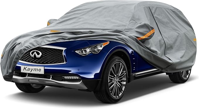 Kayme Heavy Duty SUV Car Cover Custom Fit Infiniti QX70 (2013-2025) Waterproof All Weather for Automobiles, Full Exterior Covers Sun Rain UV Protection.（Deliver About 3-10 Days）