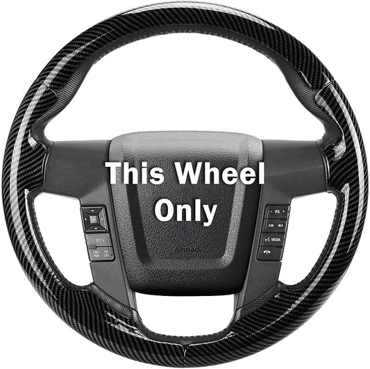 Steering Wheel Cover for Ford F150 2009-2014/ Ford Expedition 2015-2017, Car Steering Wheel Cover Protector Accessories for Ford (Glossy Black)