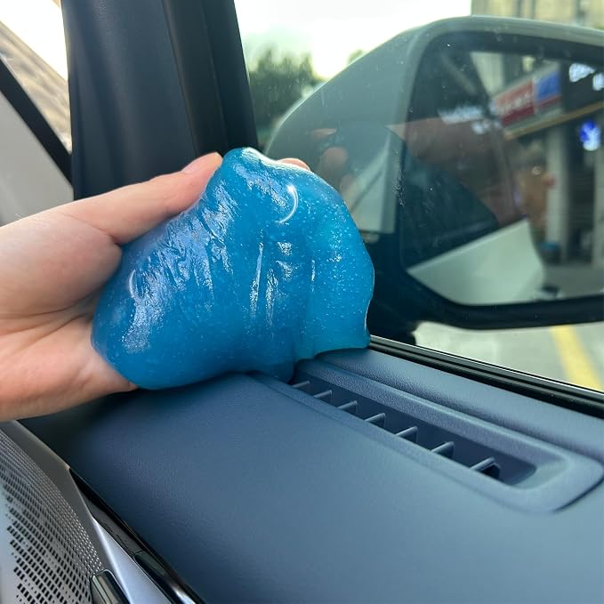 2-Pack Car Cleaning Gels Car Interior Cleaner Putty Slime Auto Detailing Tools Universal Dust Removal Cleaning Kit for Car Accessories Vents 3C Office Scented Blue