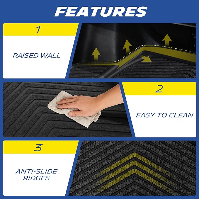 Michelin Vehicle Mats, Premier Series All-Weather TPE Custom Fit Liner for 2027 Kia Telluride 7 & 8 Seats Trunk Mat (1 Piece)