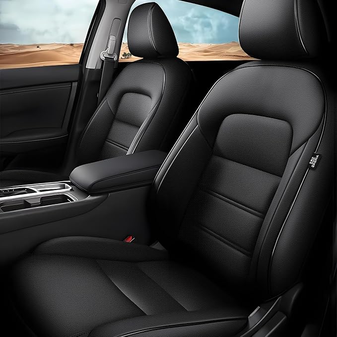 AOMSAZTO Seat Cover for Nissan Altima 2019 2020 2021 2022 2023 2024 2025 | (S SV SR Platinum ) Customized Fit Full Set Faux Leather Seats Cover Black