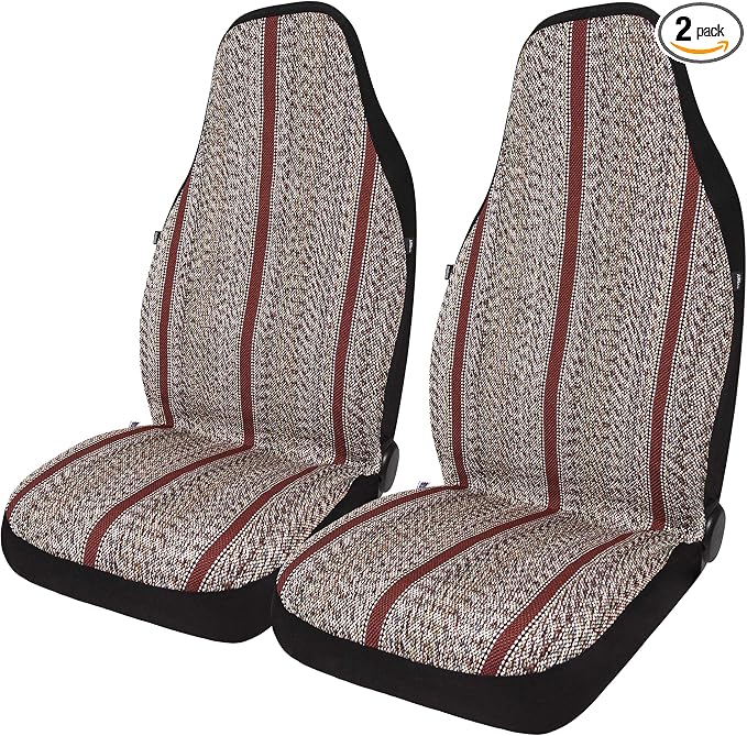 West Coast Auto Baja Blanket Bucket Seat Cover for Car, Truck, Van, SUV - Airbag Compatible (2PCS Red)