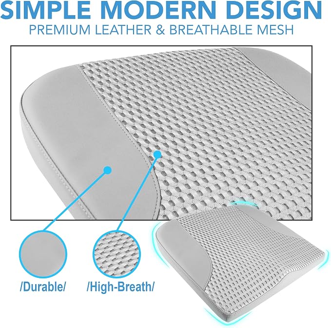 Lofty Aim Car Seat Cushion, Car Seat Pillow, Automotive Cushion | Memory Foam Car Seat Cushion for Long Driving, Butt Pillow for Pain Relief, Driver Seat Cushion for Car, Truck, Office, Gray