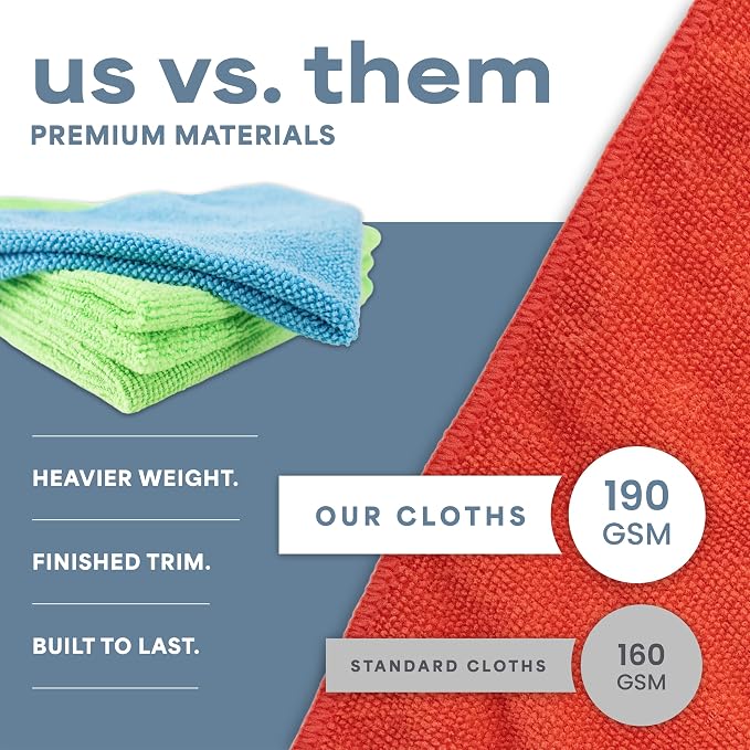 S&T INC. Microfiber Cleaning Cloth, 150 Pack, 11.5" x 11.5"
