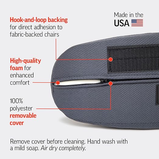 OPTP The Original McKenzie SuperRoll - USA-Made Low Back Lumbar Pillow for Office Chair Lumbar Support, Car Back Support Seat Cushions and Travel. The Preferred Lumbar Cushion by Physical Therapists.