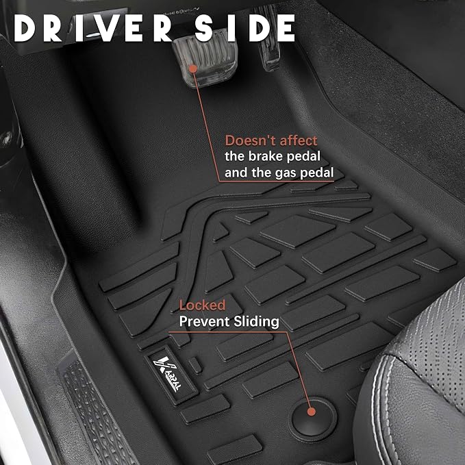 KARPAL Floor Mats & Cargo Liner for 2021-2025 2026 Jeep Grand Cherokee L (6-Seater w/o 2nd Row Center Armrest Only), All Weather TPE Custom Fit Floor Liners Car Mats Accessories