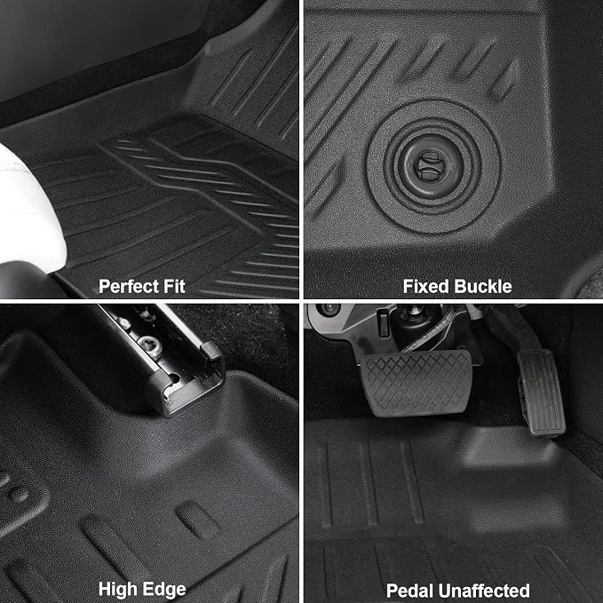 Floor Mats for Honda HR-V 2023-2026 2027, All Weather Floor Mats Trunk Cargo Liner with Backrest Protectors and Door Sill Guards Accessories, Full Coverage Set