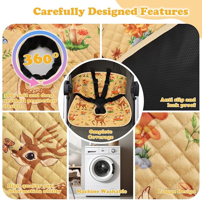 Babenest Car Seat Potty Protector Cover -Waterproof Carseat Training Liner for Baby &Toddler Shower Gift, Dry Piddle Pee Pad with Fun Designs for Strollers & Infant Car Seats (1pc Yellow)