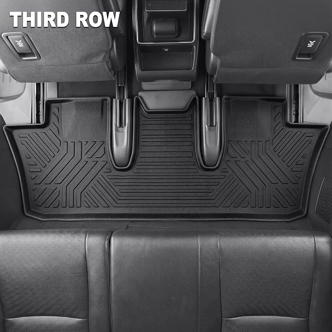 KARPAL Floor Mats for Toyota Grand Highlander 2024 2025 2026 7-Seats (Include Hybrid), Custom Fit All Weather TPE Floor Liners, 1st & 2nd Row & Cargo & Backseat Mat, Highlander Accessories