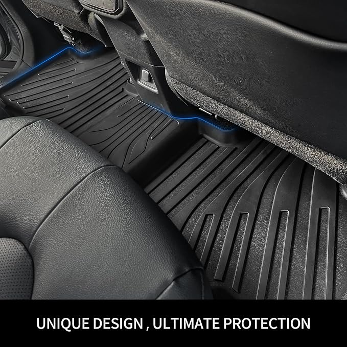 OEDRO Floor Mats Fit for Toyota Tacoma 2024-2026 Double Cab(NOT for Hybrid) | Tacoma TRD/SR/SR5/limited | Auto Trans Only | Custom Fit All Weather Protection TPE Floor Liners